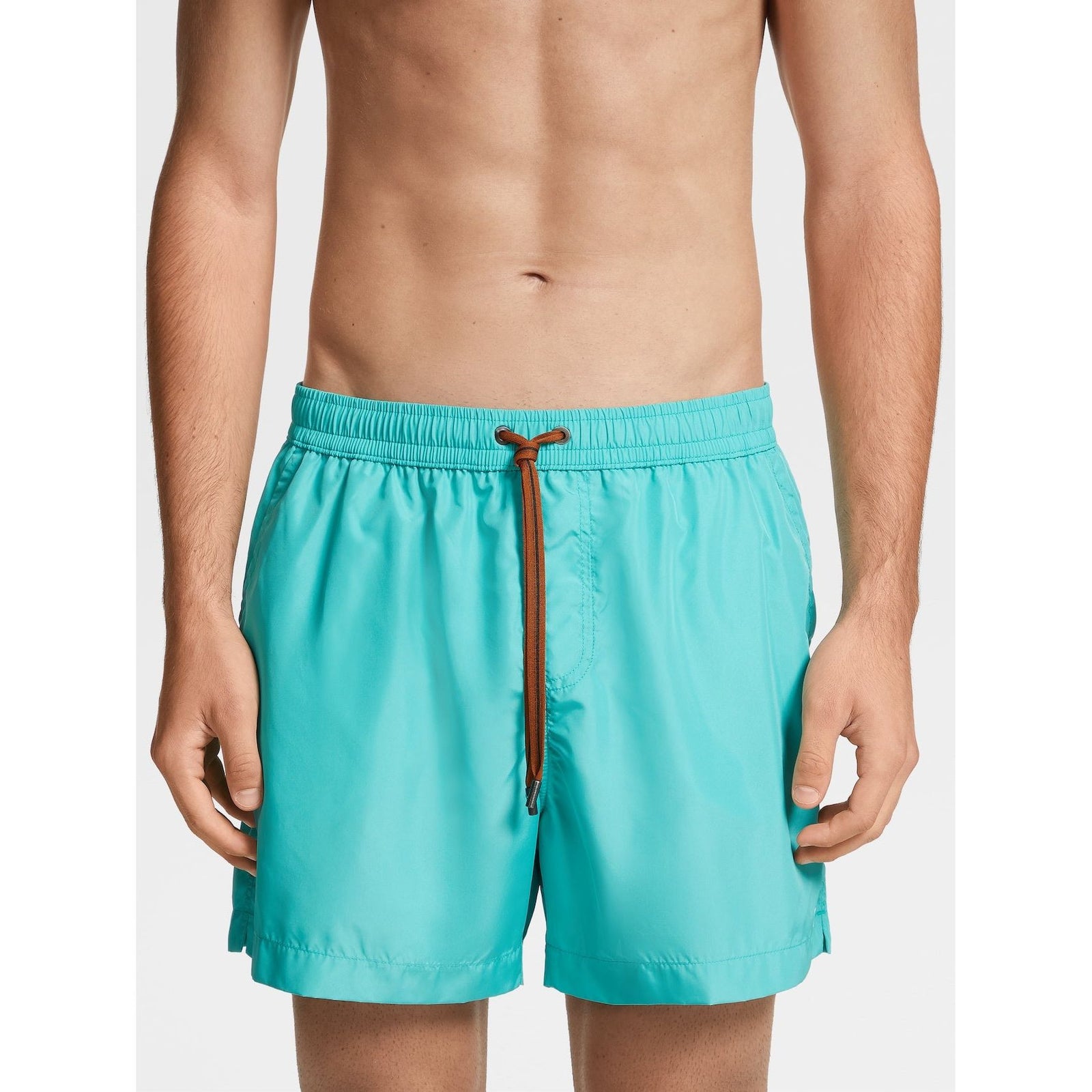 ZEGNA Aqua Green Technical Fabric Swim Boxers