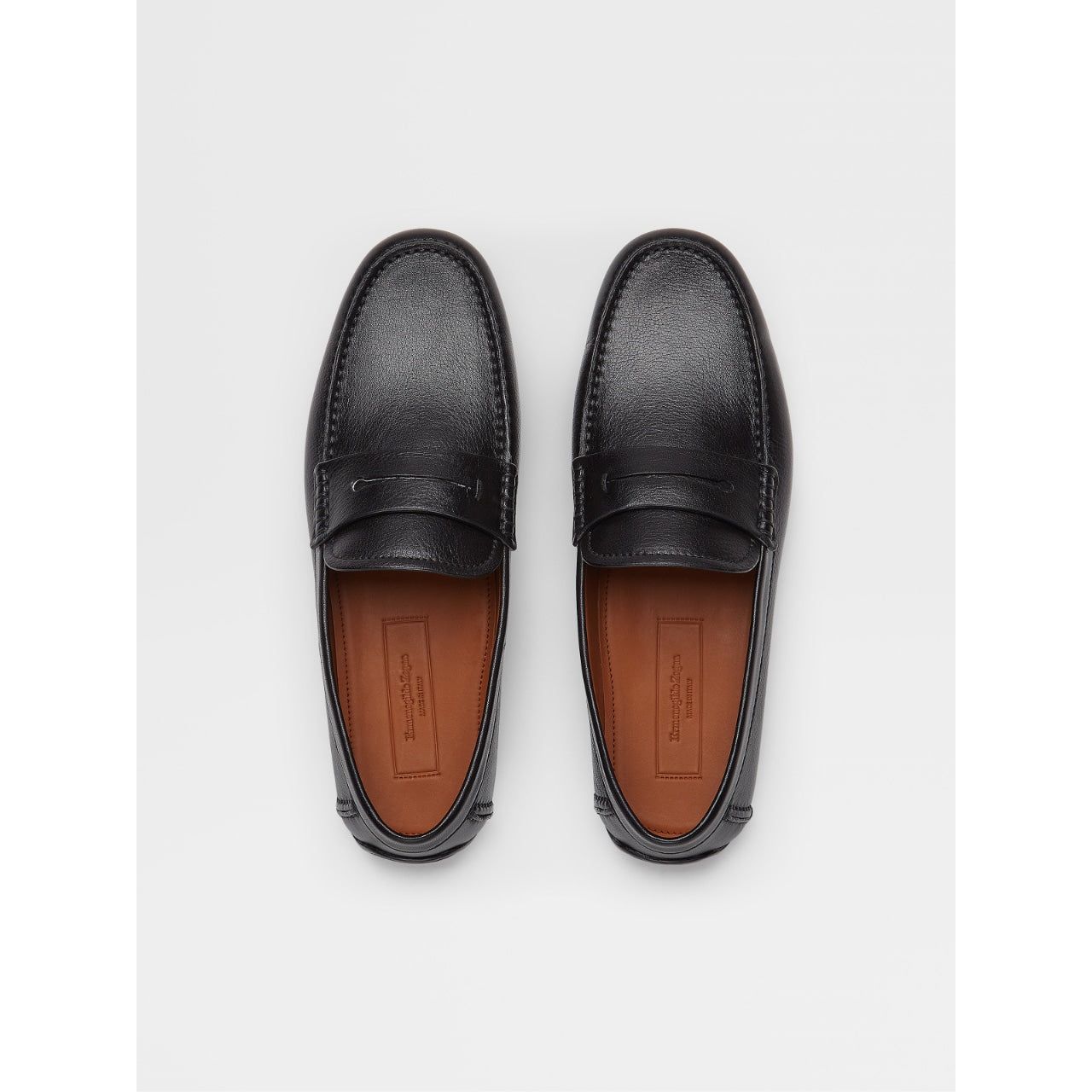 Black Grained Leather Highway Driving Shoe