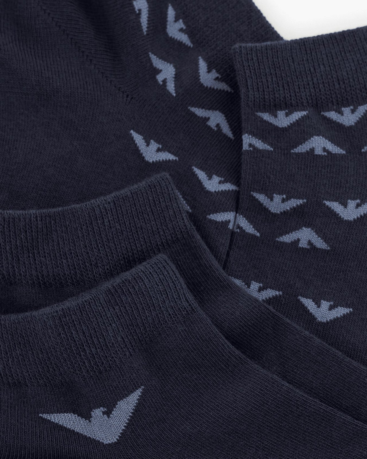 EMPORIO ARMANI Two-pack of socks with jacquard eagle logo