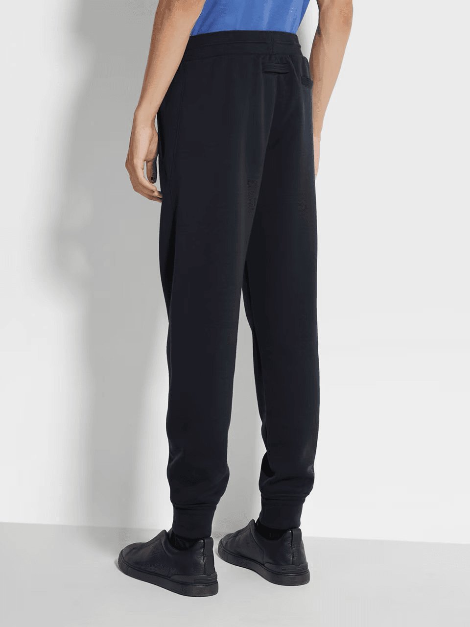 ZEGNA NAVY BLUE HIGH PERFORMANCE™ WOOL BLEND JOGGERS