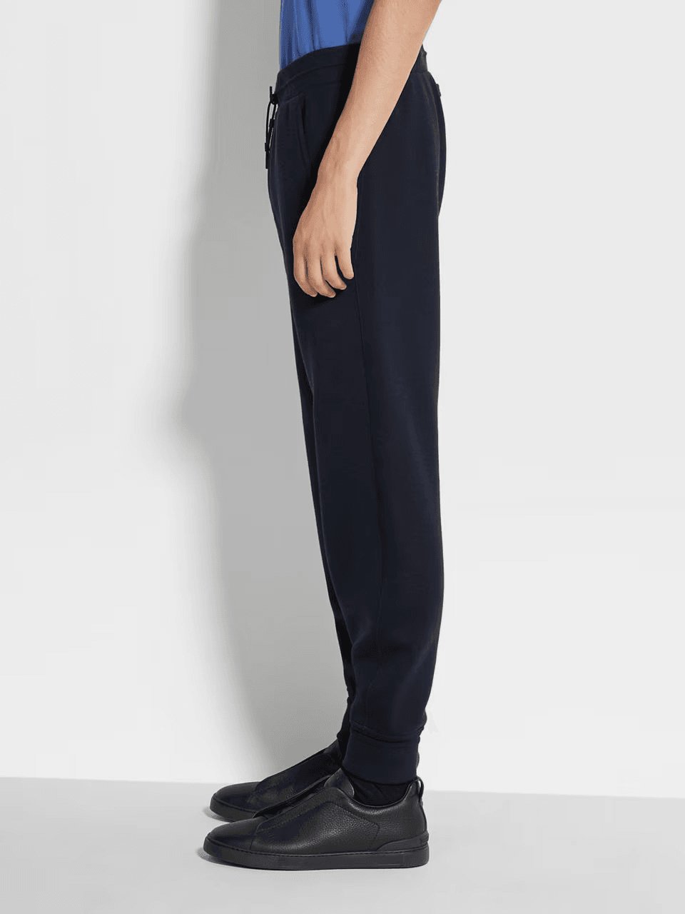 ZEGNA NAVY BLUE HIGH PERFORMANCE™ WOOL BLEND JOGGERS