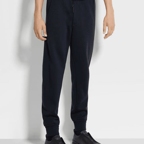 Load image into Gallery viewer, ZEGNA NAVY BLUE HIGH PERFORMANCE™ WOOL BLEND JOGGERS
