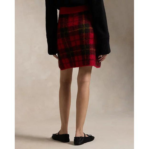 Load image into Gallery viewer, RALPH LAUREN Plaid Alpaca-Blend Miniskirt
