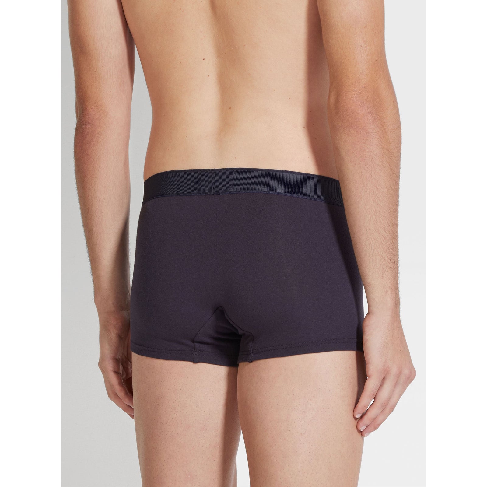 ZEGNA BLUE STRETCH COTTON TRUNKS