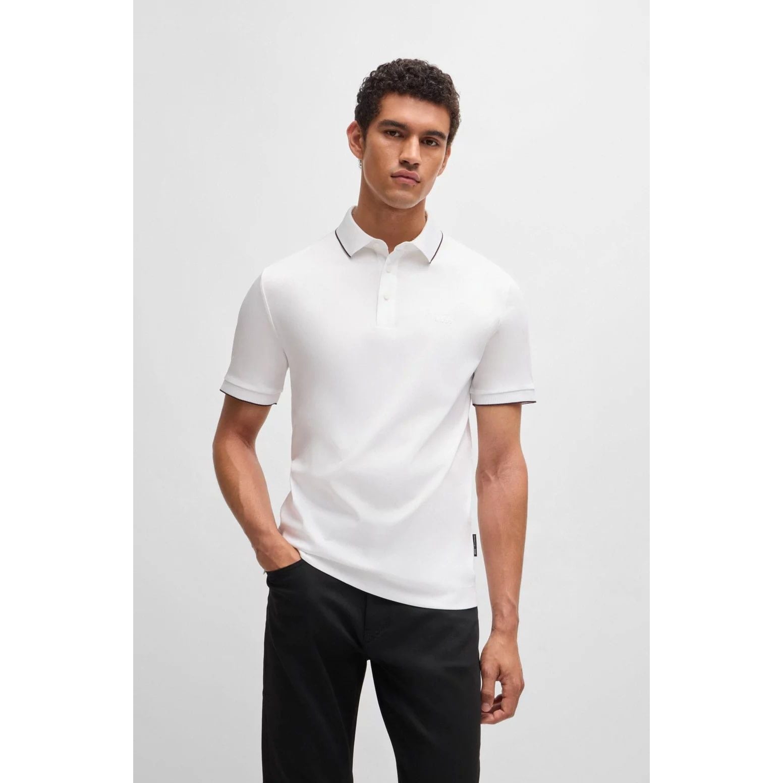 BOSS PORSCHE X BOSS REGULAR-FIT POLO SHIRT IN MERCERISED COTTON