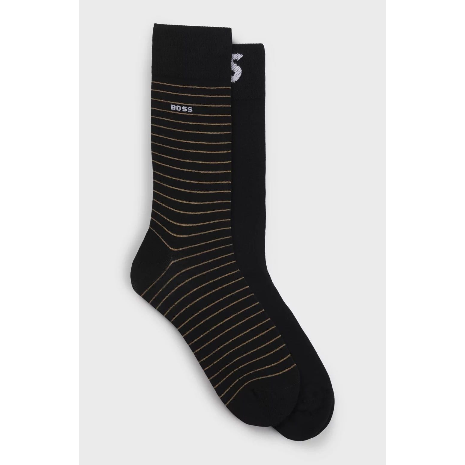 BOSS TWO-PACK OF REGULAR-LENGTH SOCKS IN STRETCH COTTON