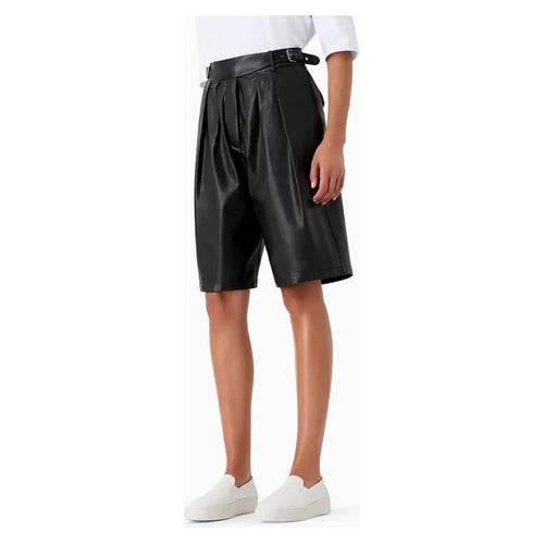 Load image into Gallery viewer, EMPORIO ARMANI OVERSIZED BERMUDA SHORTS IN PLEATED NAPPA CALFSKIN - Yooto
