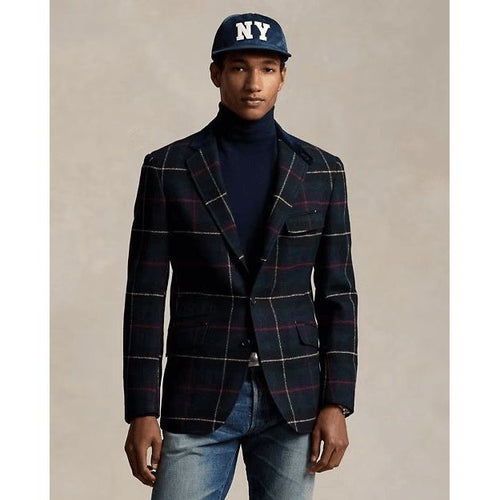 Load image into Gallery viewer, RALPH LAUREN Polo Tailored Plaid Wool Suit Jacket
