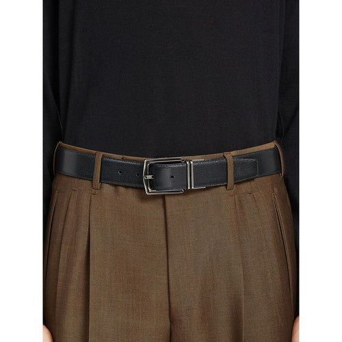 Load image into Gallery viewer, ZEGNA BLACK REVERSIBLE LEATHER BELT
