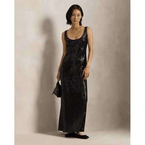 Load image into Gallery viewer, RALPH LAUREN Sequinned Scoopneck Dress
