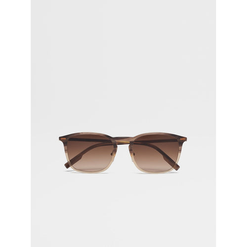 Load image into Gallery viewer, ZEGNA Gunmetal Metal and Acetate Sunglasses
