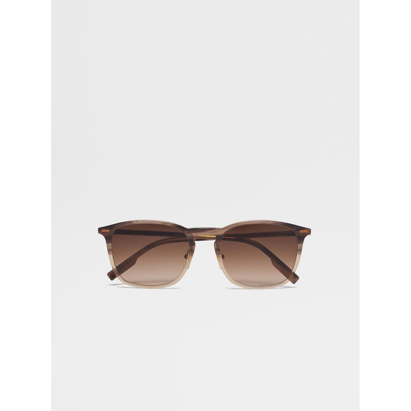 ZEGNA Gunmetal Metal and Acetate Sunglasses