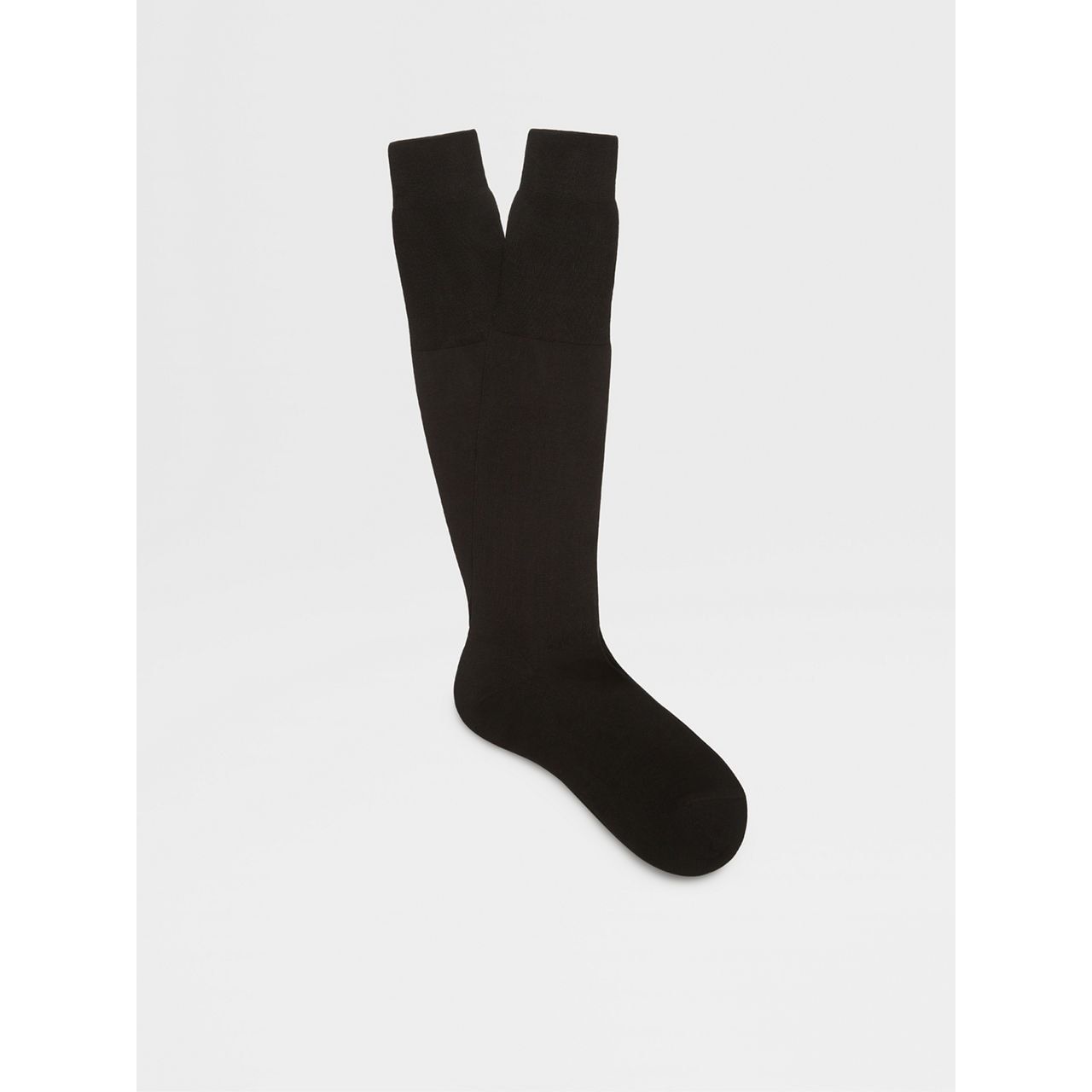 ZEGNA BLACK COTTON SOCKS