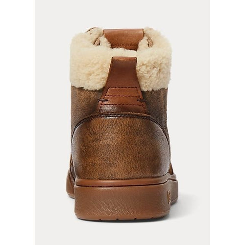Load image into Gallery viewer, POLO RALPH LAUREN COURT LEATHER-SHEARLING HIGH-TOP TRAINER - Yooto
