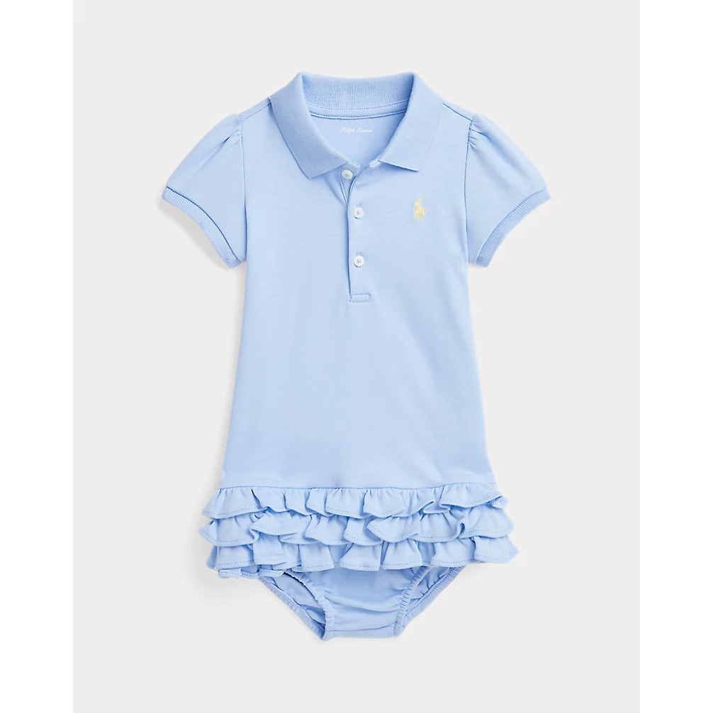 POLO RALPH LAUREN SOFT COTTON POLO DRESS & BLOOMER