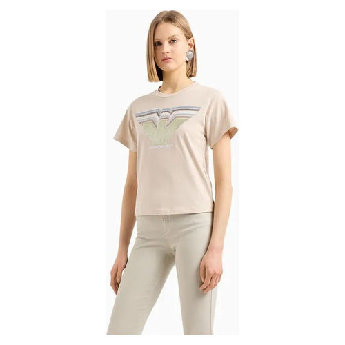 Load image into Gallery viewer, EMPORIO ARMANI ASV ORGANIC JERSEY T-SHIRT WITH SPLASHES OF COLOUR - Yooto
