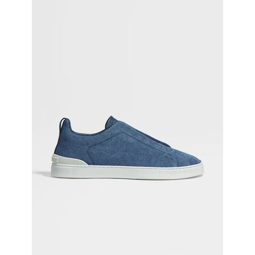 Load image into Gallery viewer, ZEGNA BLUE CANVAS TRIPLE STITCH™ SNEAKERS
