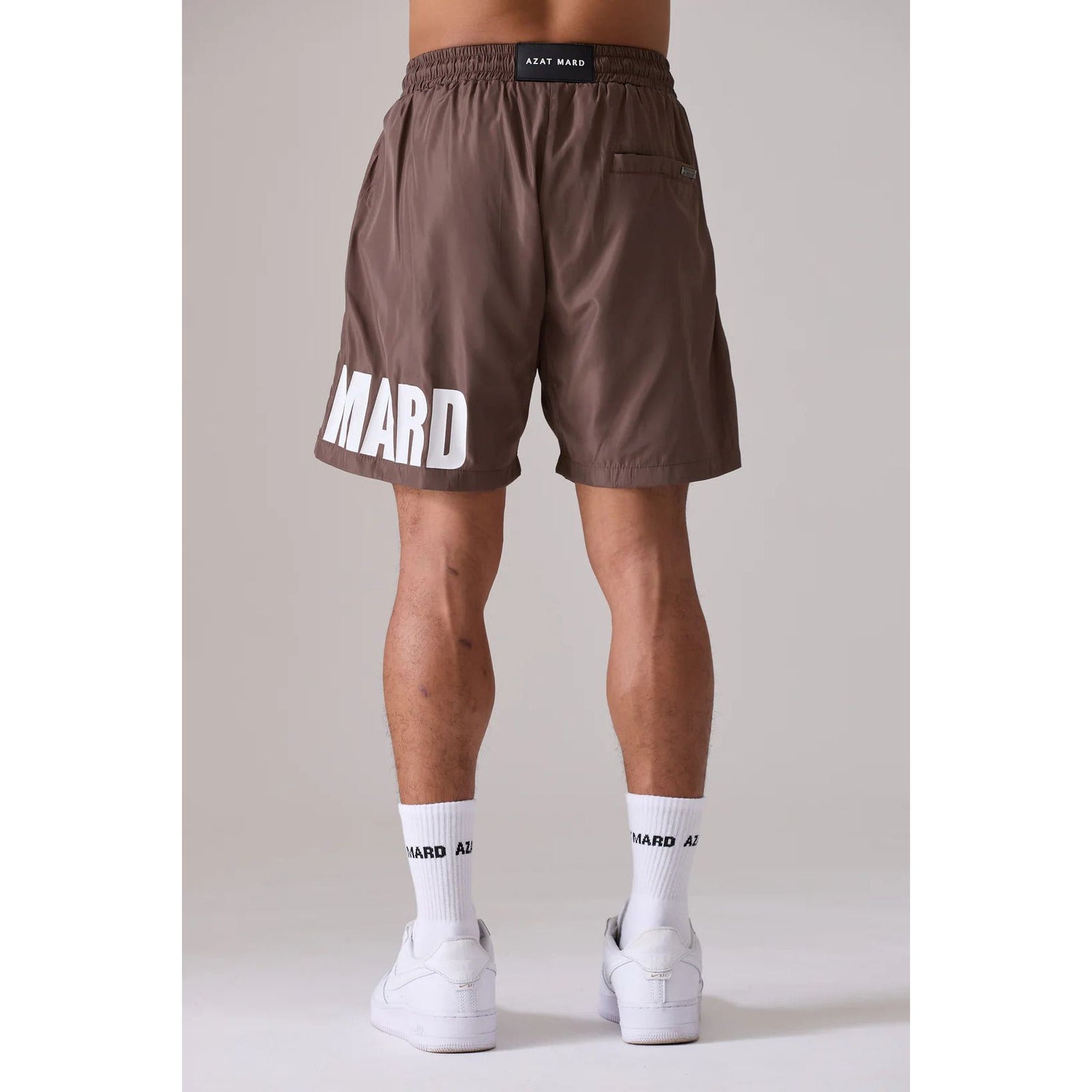 AZAT MARD BLACK/BLACK IMPACT LOGO SWIM SHORTS - Yooto