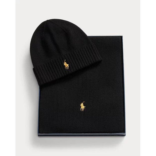 Load image into Gallery viewer, RALPH LAUREN Merino Wool Beanie &amp; Scarf Gift Set
