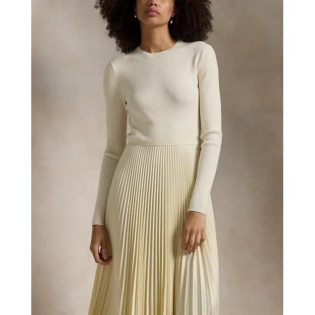 RALPH LAUREN Jumper-Bodice Long-Sleeve Dress