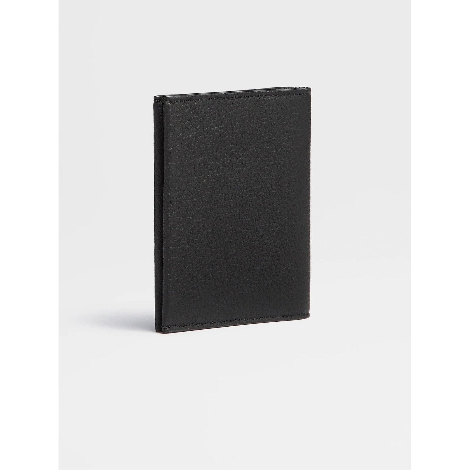 ZEGNA Black Deerskin Passport Case