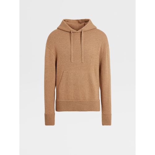 Load image into Gallery viewer, ZEGNA Camel Oasi Cashmere Hoodie
