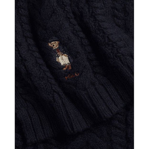 Load image into Gallery viewer, RALPH LAUREN Polo Bear Cable-Knit Wool-Blend Scarf
