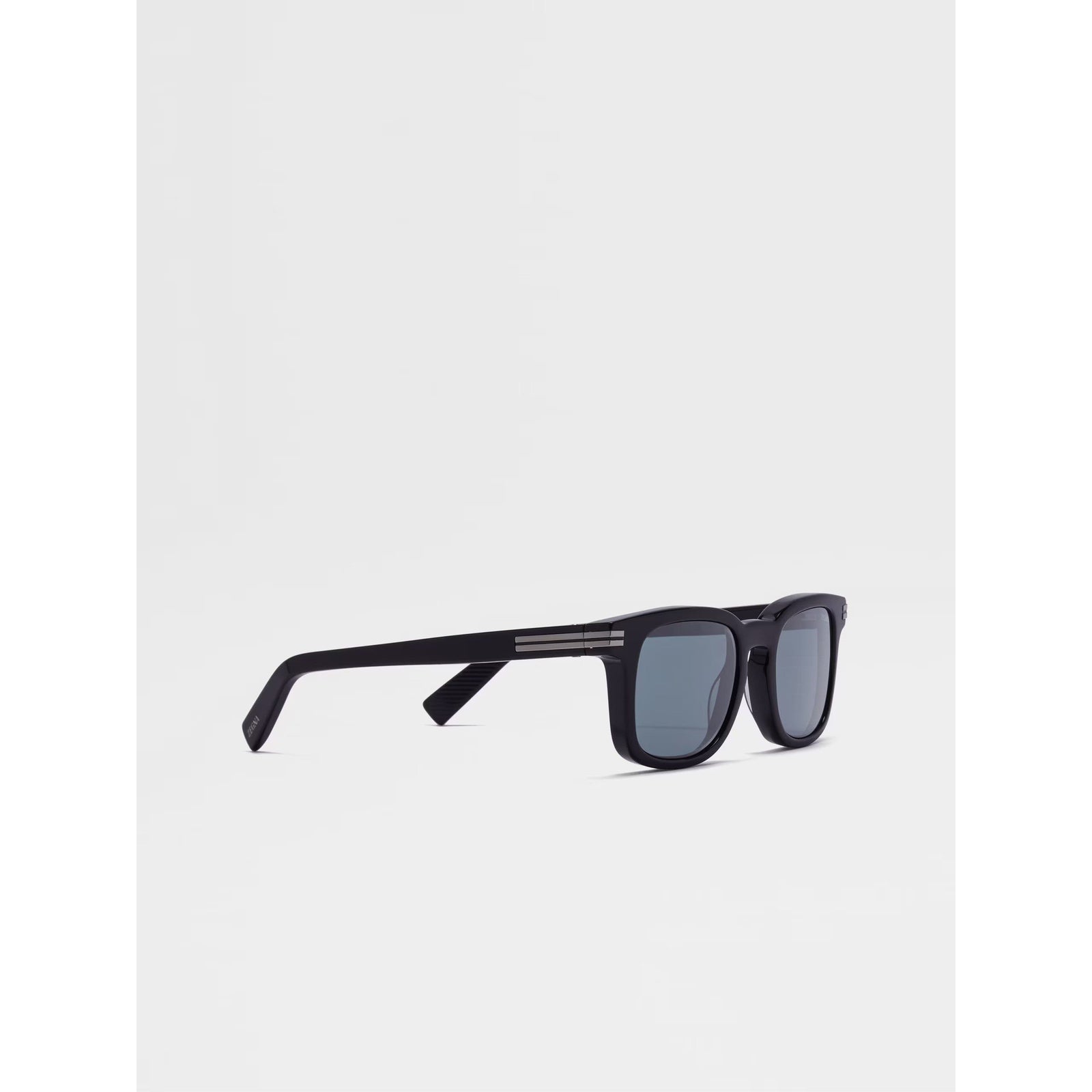 ZEGNA BLACK ACETATE SUNGLASSES