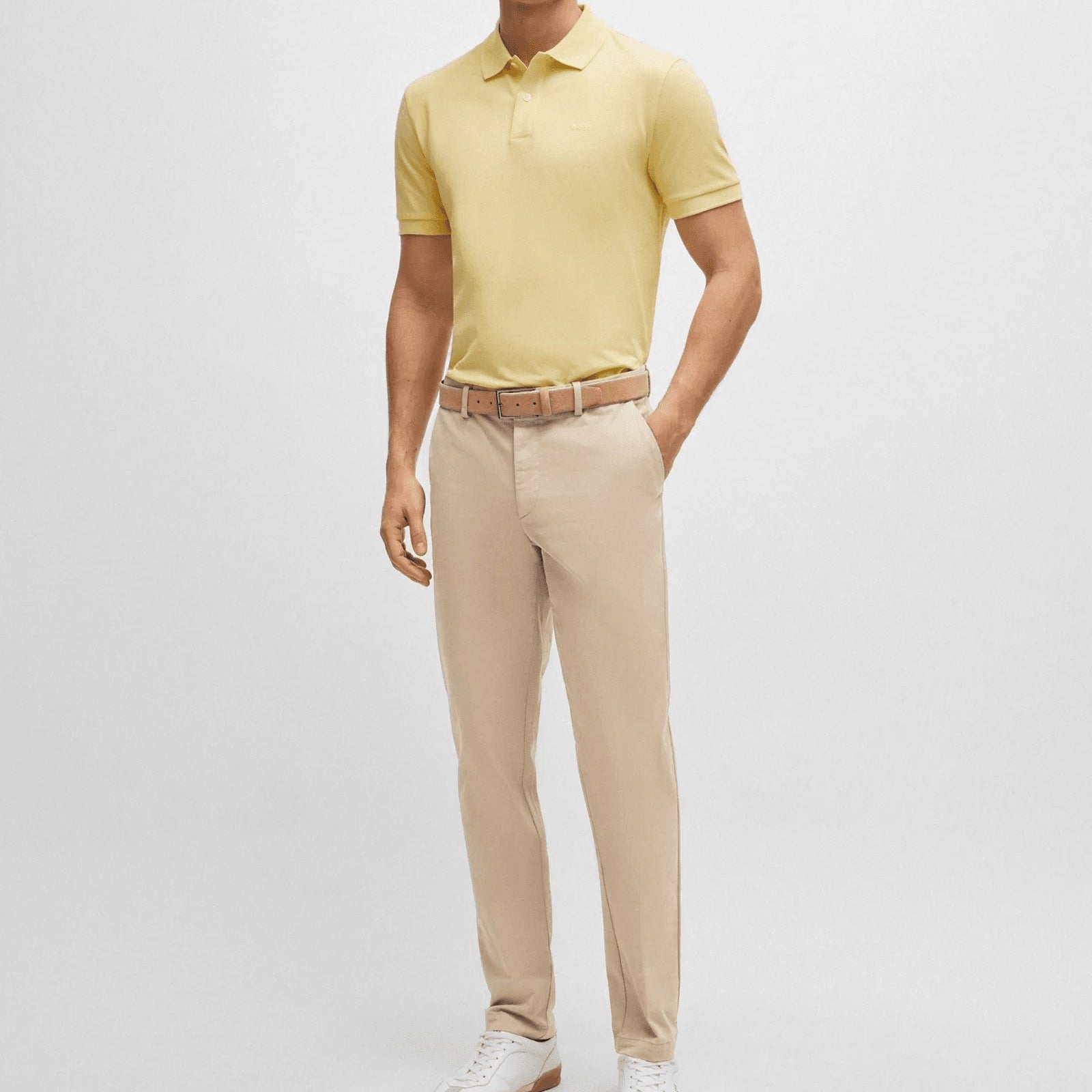 BOSS Slim-fit chinos in stretch-cotton gabardine