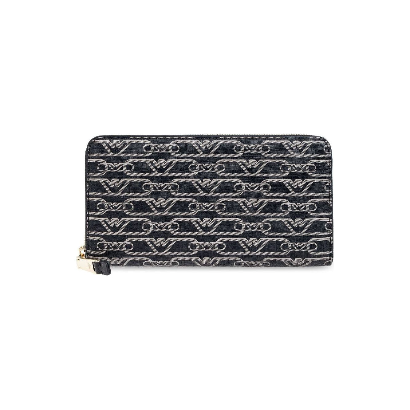 EMPORIO ARMANI jacquard-print zipped wallet