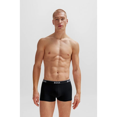 Load image into Gallery viewer, BOSS THREE-PACK OF STRETCH-COTTON TRUNKS WITH LOGO WAISTBANDS
