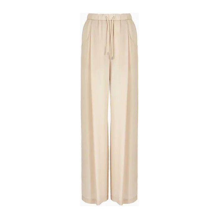 EMPORIO ARMANI PALAZZO TROUSERS IN A FLUID FABRIC - Yooto