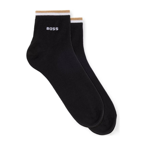 Load image into Gallery viewer, BOSS TWO-PACK OF SHORT-LENGTH SOCKS WITH SIGNATURE STRIPE - Yooto
