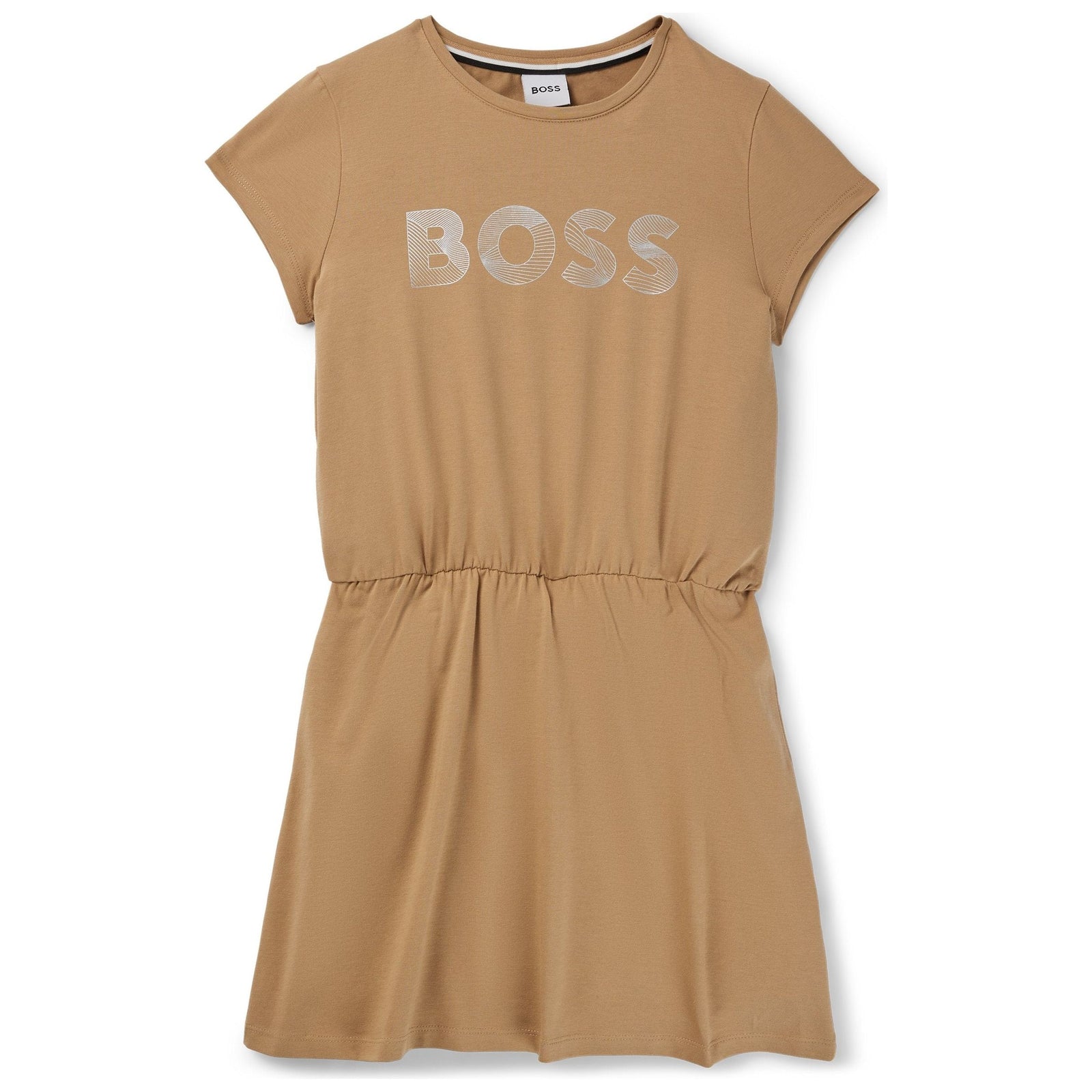 BOSS KIDS KIDS' DRESS IN STRETCH COTTON WITH LUSTROUS LOGO PRINT - Yooto