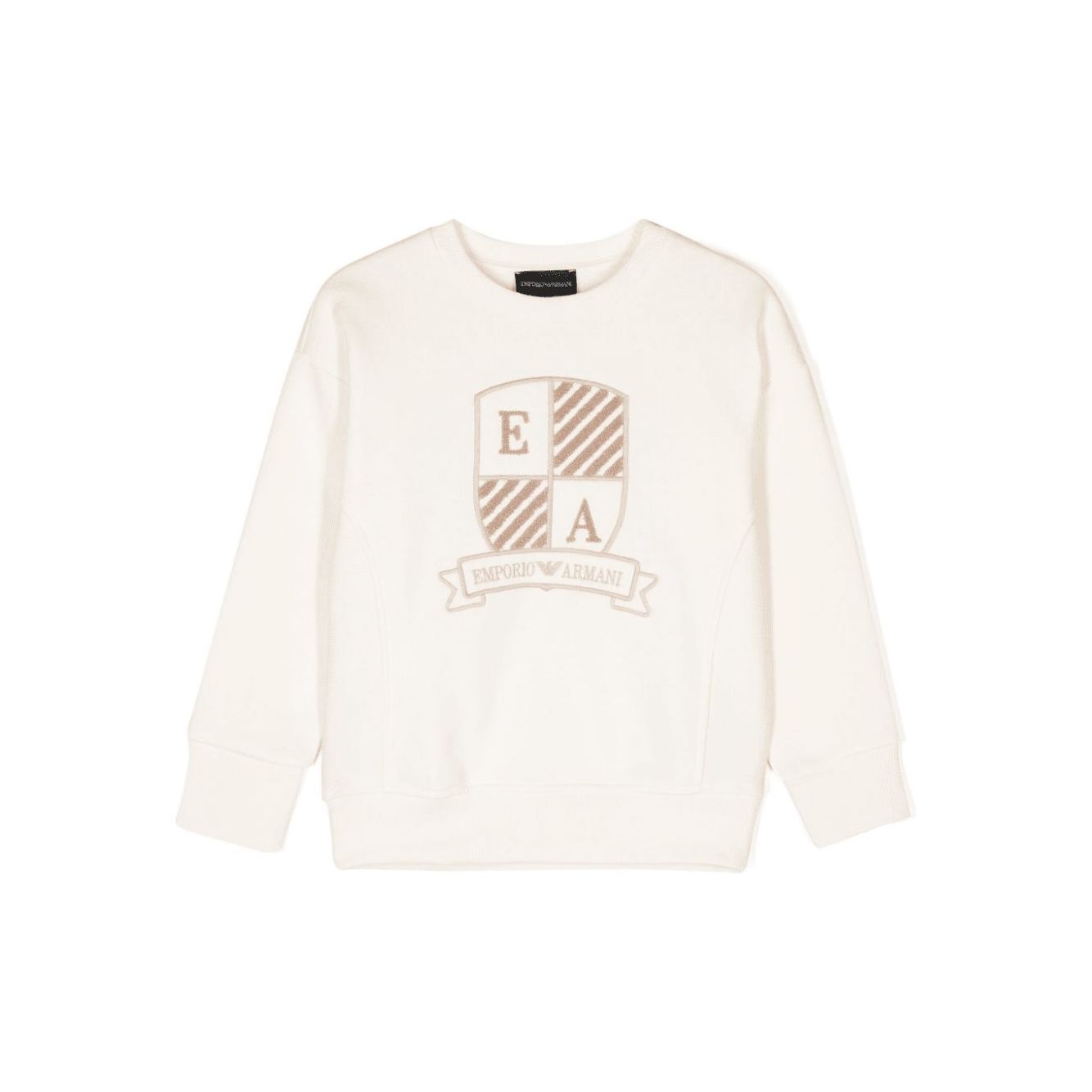 EMPORIO ARMANI logo-embroidered jersey sweatshirt