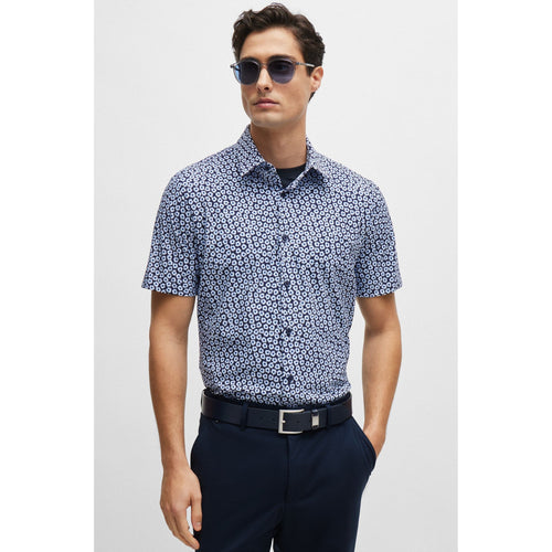 Load image into Gallery viewer, BOSS SLIM-FIT SHIRT IN PRINTED PERFORMANCE-STRETCH JERSEY - Yooto
