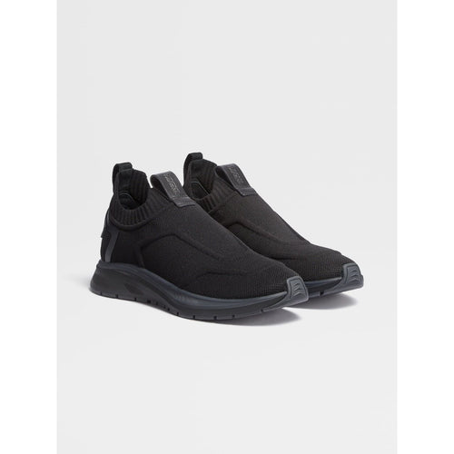 Load image into Gallery viewer, ZEGNA Black Techmerino™ Sock Slip-on Sneakers
