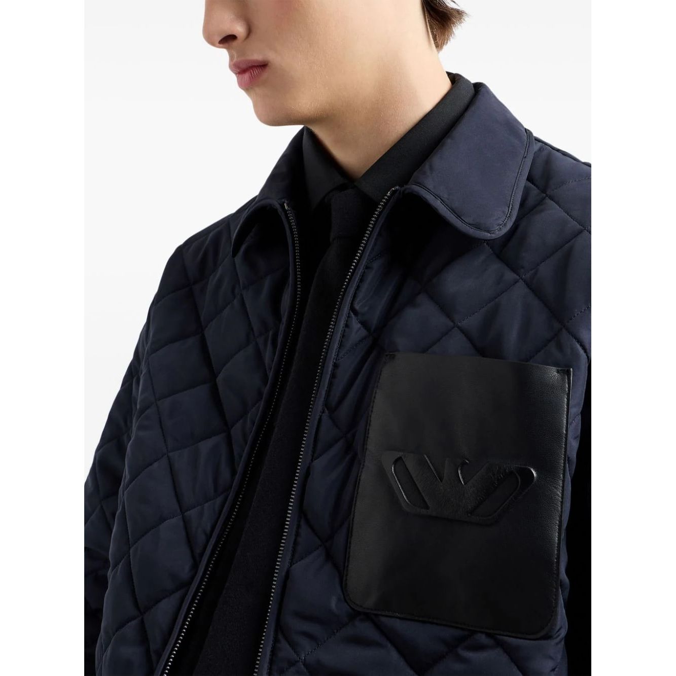 EMPORIO ARMANI diamond-quilted jacket