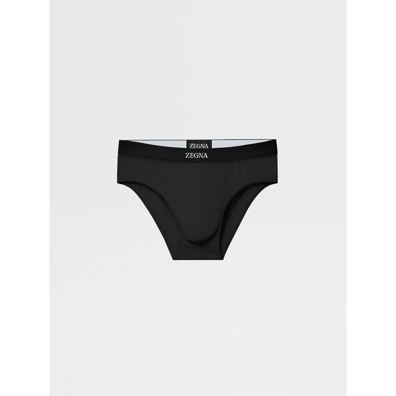 ZEGNA BLACK STRETCH COTTON MIDI BRIEF