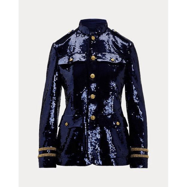 RALPH LAUREN Sequinned Stand-Collar Blazer