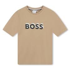 BOSS KIDS' T-SHIRT IN COTTON JERSEY WITH EMBOSSED LOGO PRINT - Yooto