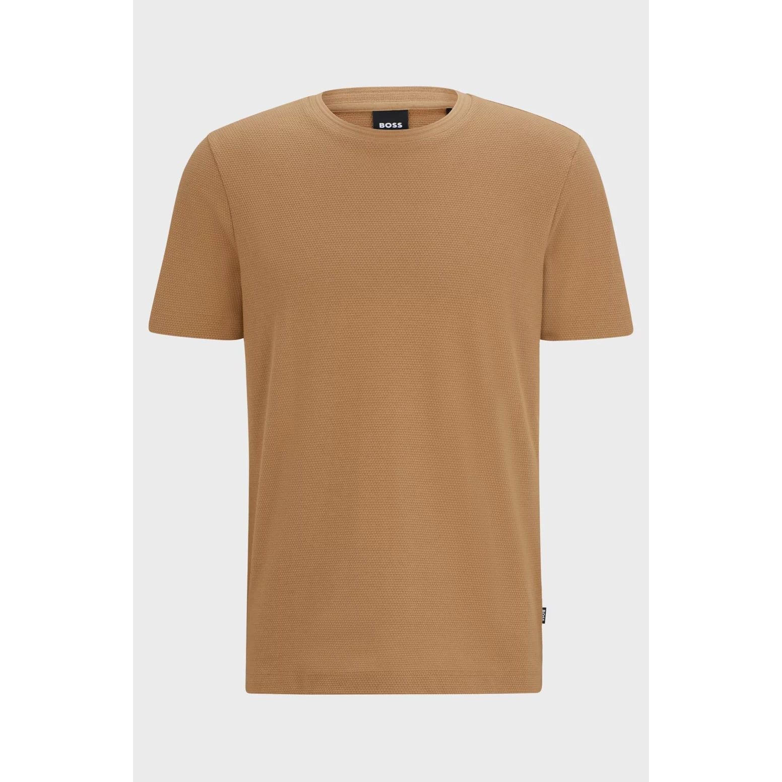 BOSS COTTON-BLEND T-SHIRT WITH BUBBLE-JACQUARD STRUCTURE