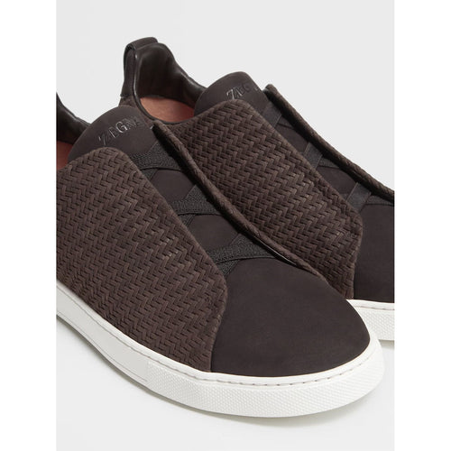 Load image into Gallery viewer, ZEGNA Dark Brown PELLETESSUTA™ Nubuck Triple Stitch™ Sneakers
