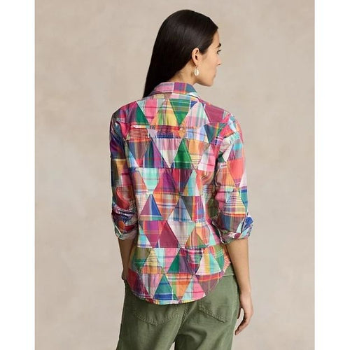 Load image into Gallery viewer, POLO RALPH LAUREN PLAID PATCHWORK COTTON WESTERN SHIRT - Yooto
