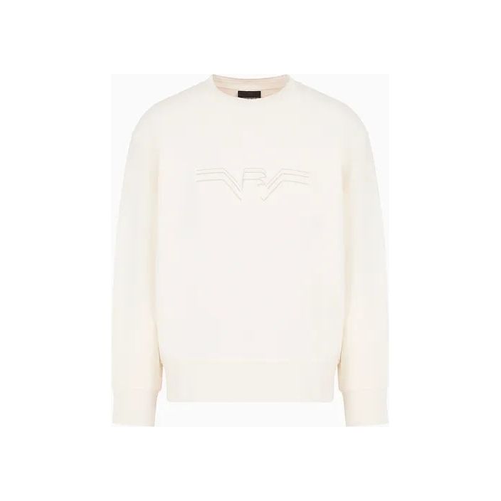 EMPORIO ARMANI SWEATSHIRT WITH EMBROIDERY AND GRADIENT EAGLE PRINT