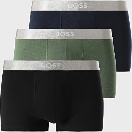 Load image into Gallery viewer, BOSS THREE-PACK OF TRUNKS WITH LOGO WAISTBANDS
