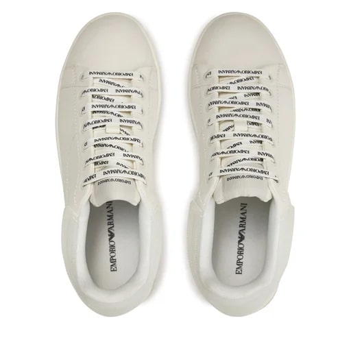 EMPORIO ARMANI LEATHER SNEAKERS WITH CONTRASTING RUBBER BACK - Yooto