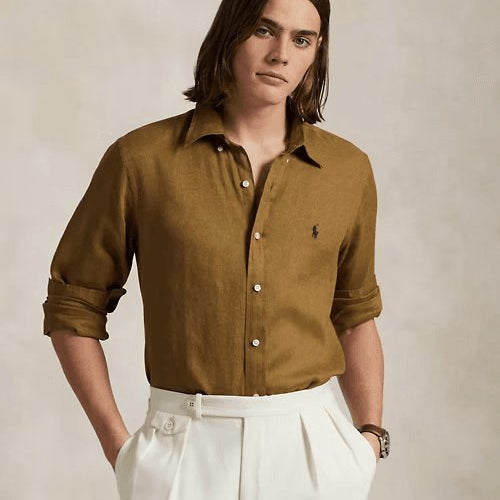 Load image into Gallery viewer, RALPH LAUREN Custom Fit Linen Shirt
