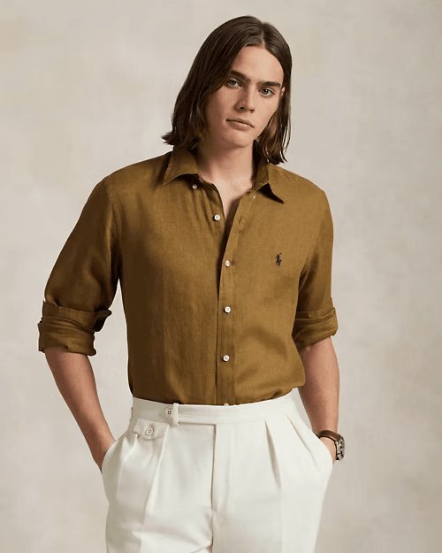 RALPH LAUREN Custom Fit Linen Shirt