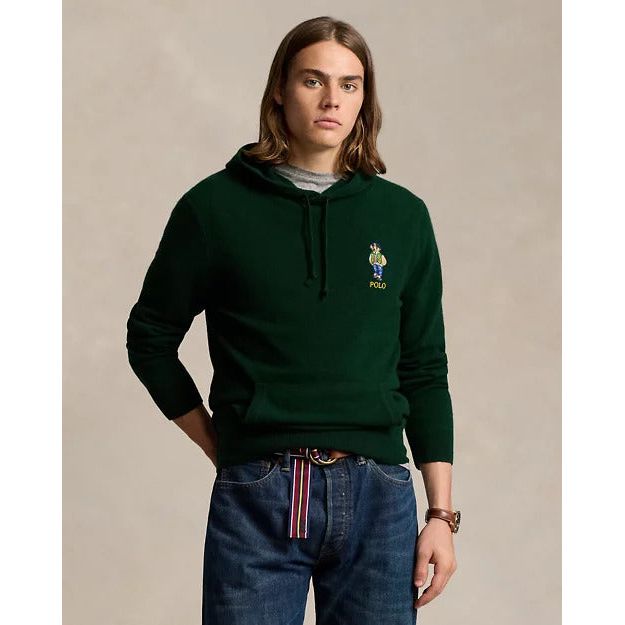 RALPH LAUREN Polo Bear Wool Hooded Jumper